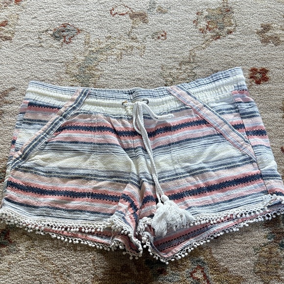 Striped Drawstring Shorts - Picture 2 of 5